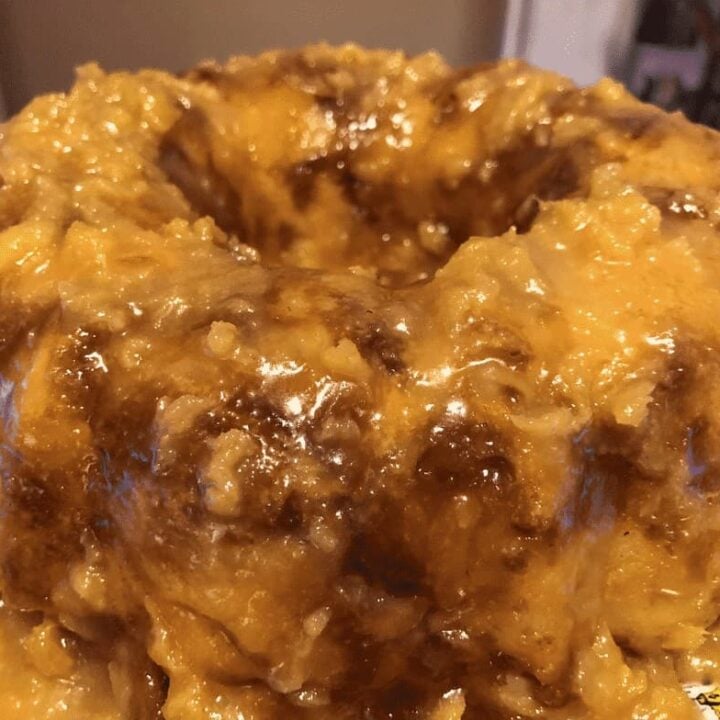 Instant Pot Bread Pudding with Bourbon Glaze