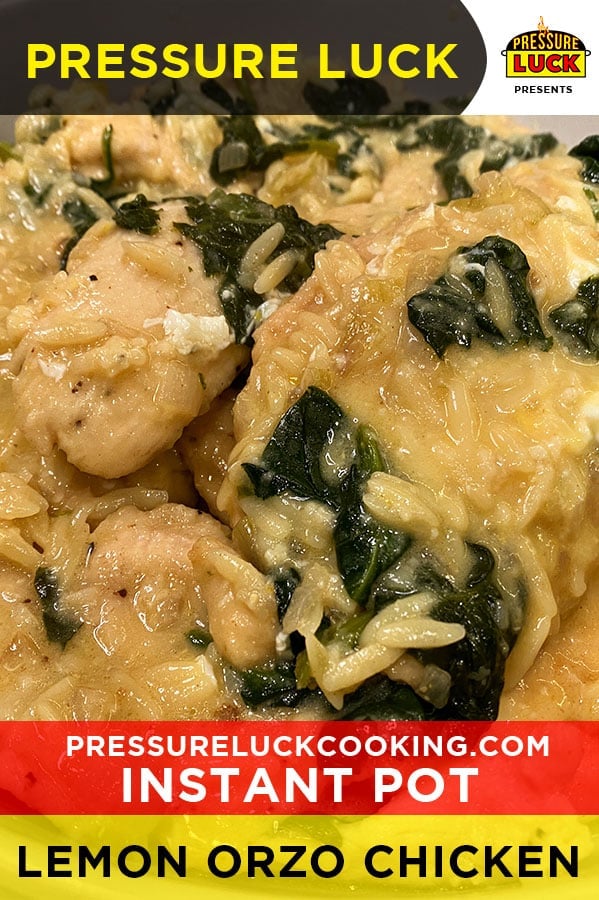 Instant Pot Lemon Orzo Chicken Pressure Luck Cooking
