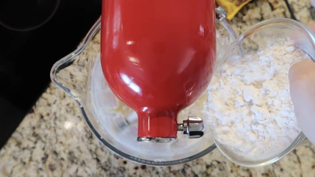 Adding flour